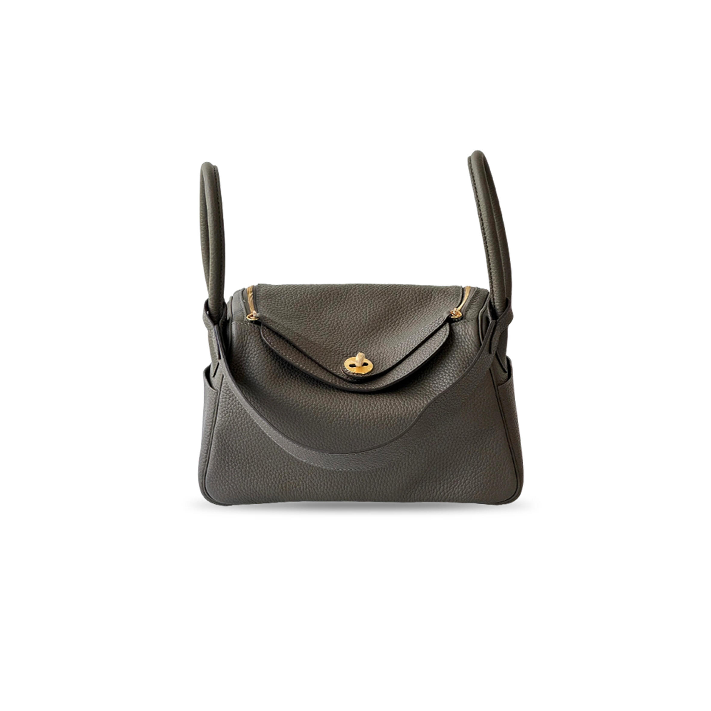 HERMES MASTER LINDY 34 GOLD BUCKLE CLEMENCE ELEPHANT GREY (34*23*17cm)   LINDY 34 959-1559 USD